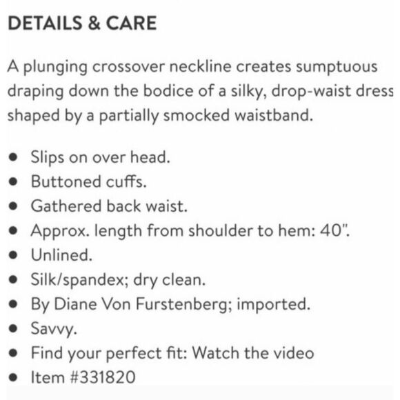 NWT Diane Von Furstenberg Issie Silk Draping Dress Sz 6 Black Satin Drop Waist - Picture 10 of 10